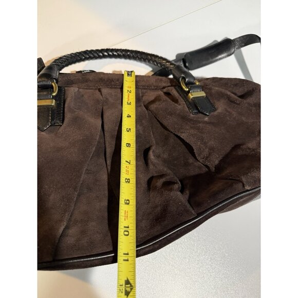 Banana Republic Brown Suede Leather Hobo Bag Shoulder Satchel Boho Heavy $260 - Picture 8 of 11